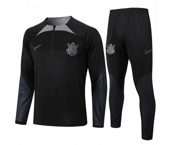 Corinthians Masculino Preto Treinamento Técnico Futebol Tracksuit 2024-25