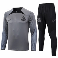 Corinthians Cinza Masculino Treinamento Técnico Futebol Tracksuit 2024-25
