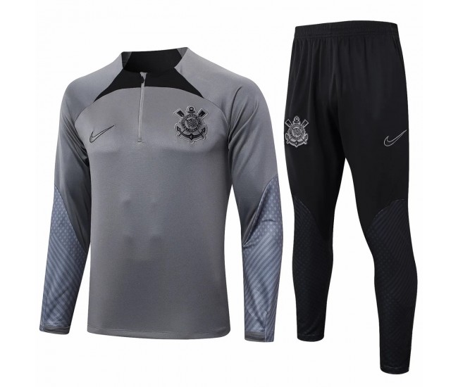 Corinthians Cinza Masculino Treinamento Técnico Futebol Tracksuit 2024-25