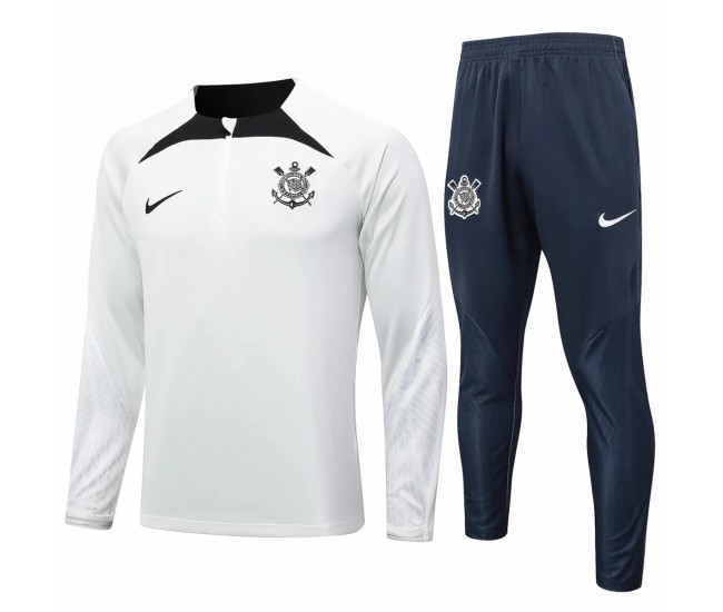 Corinthians Masculino Branco Treinamento Técnico Futebol Tracksuit 2024-25