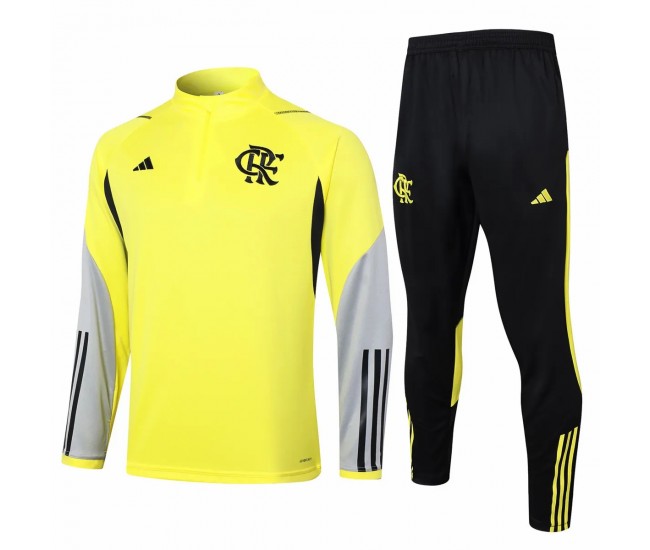 CR Flamengo Masculino Amarelo Treinamento Técnico Futebol Tracksuit 2024-25