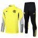 CR Flamengo Masculino Amarelo Treinamento Técnico Futebol Tracksuit 2024-25