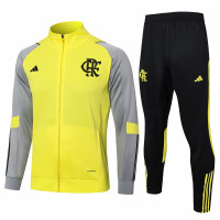 CR Flamengo Masculino Amarelo Treino Apresentação Futebol Tracksuit 2024-25