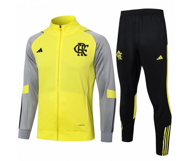 CR Flamengo Masculino Amarelo Treino Apresentação Futebol Tracksuit 2024-25