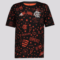 Camisa pré-jogo masculina juvenil do Flamengo 2022