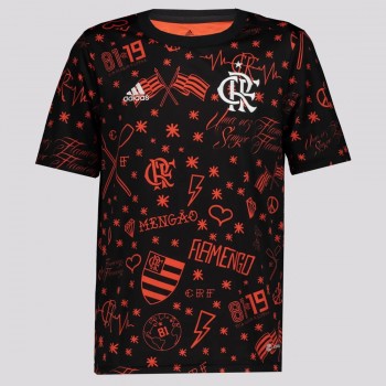 Camisa pré-jogo masculina juvenil do Flamengo 2022