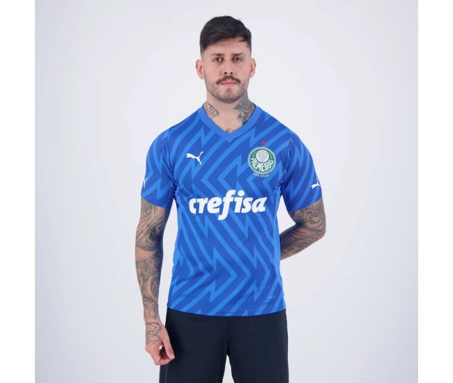 Camisa Home de Goleiro Masculino do Palmeiras 2024 Azul