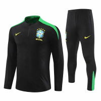 Seleção Brasileira Masculina Preta Treinamento Técnico Futebol Tracksuit 2024-25