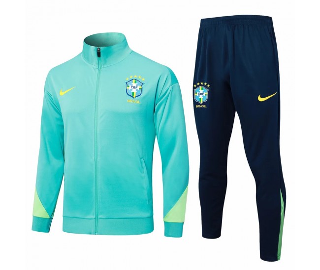 Seleção Brasileira Masculina Verde Treinamento Apresentação Futebol Tracksuit 2024-25