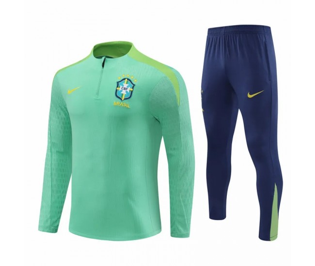 Seleção Brasileira Masculina Verde Treinamento Técnico Futebol Tracksuit 2023-24