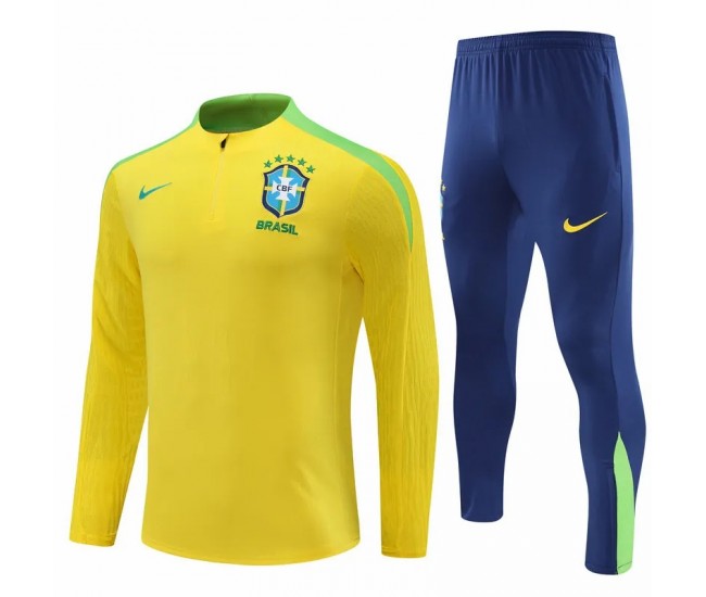 Seleção Brasileira Masculina Amarelo Treinamento Técnico Futebol Tracksuit 2024-25