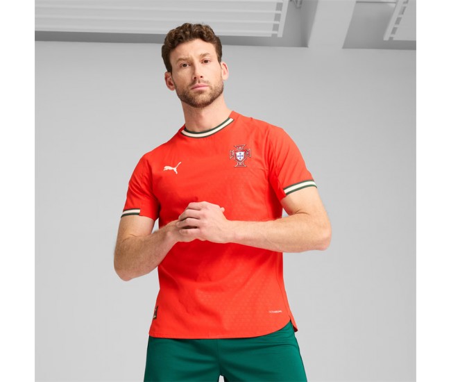 Camisa de futebol autêntica masculina Portugal Home 2025